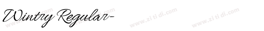 Wintry Regular字体转换 Wintry Regular字体转换